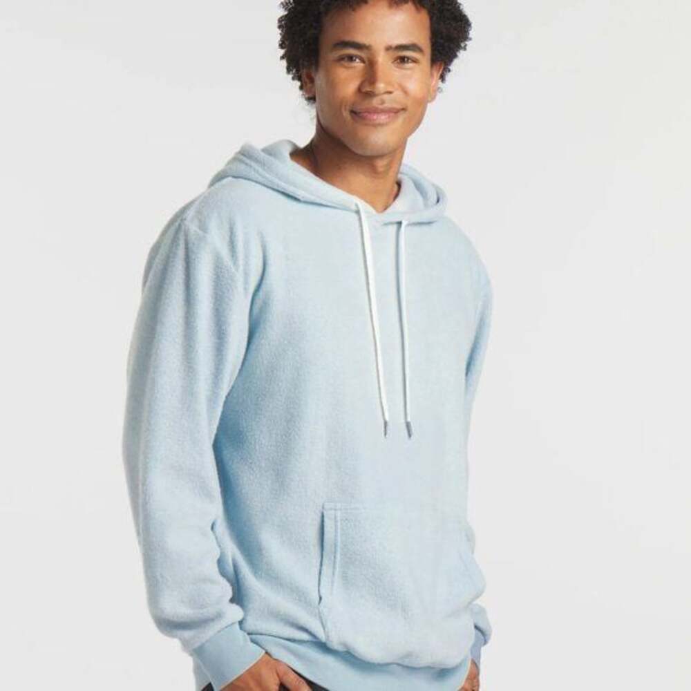 Feat Unisex BlanketBlend™ Hoodie BurrBlue Sherpa Cozy Pullover Sweatshirt Sz XXL